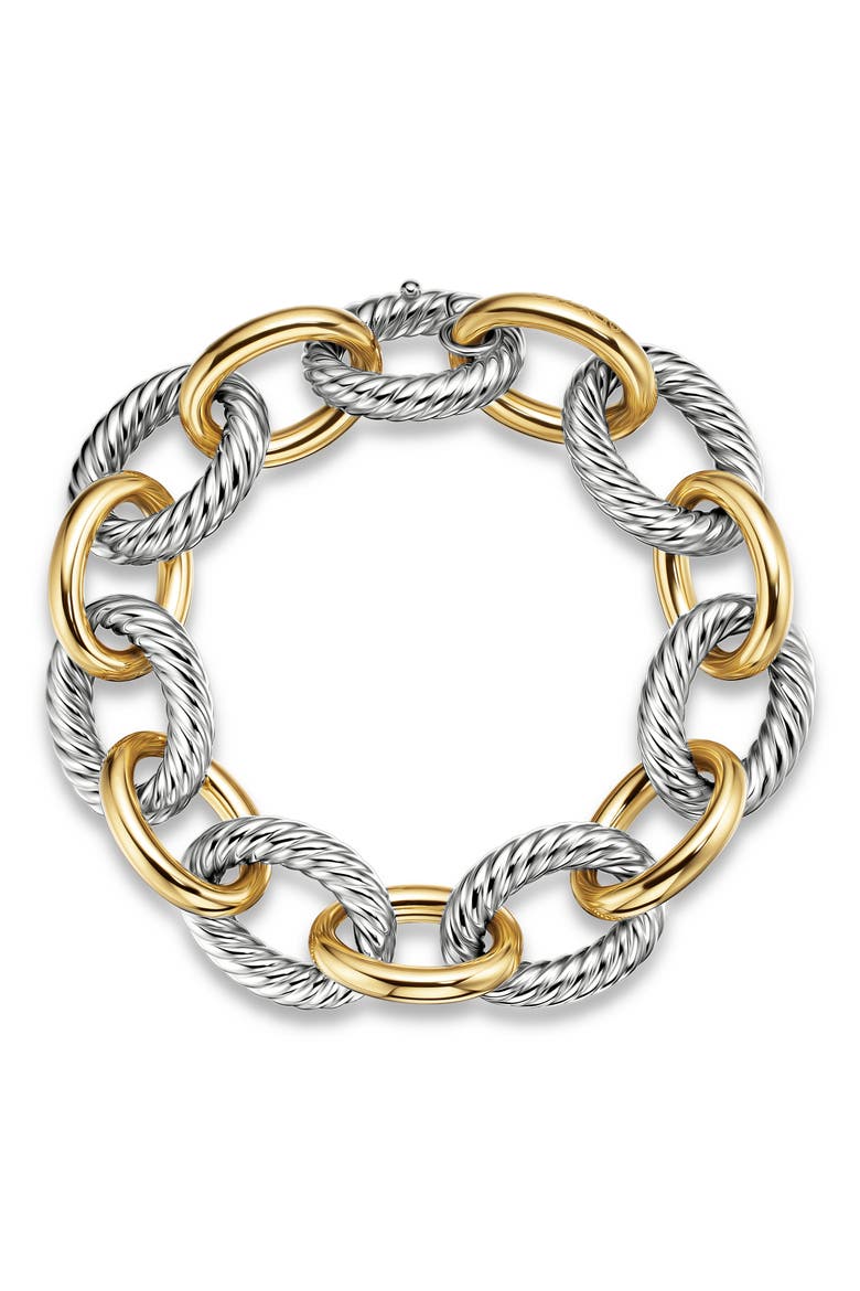 Oval Extra Large Link Bracelet with Gold, Alternate, color, TWO TONE