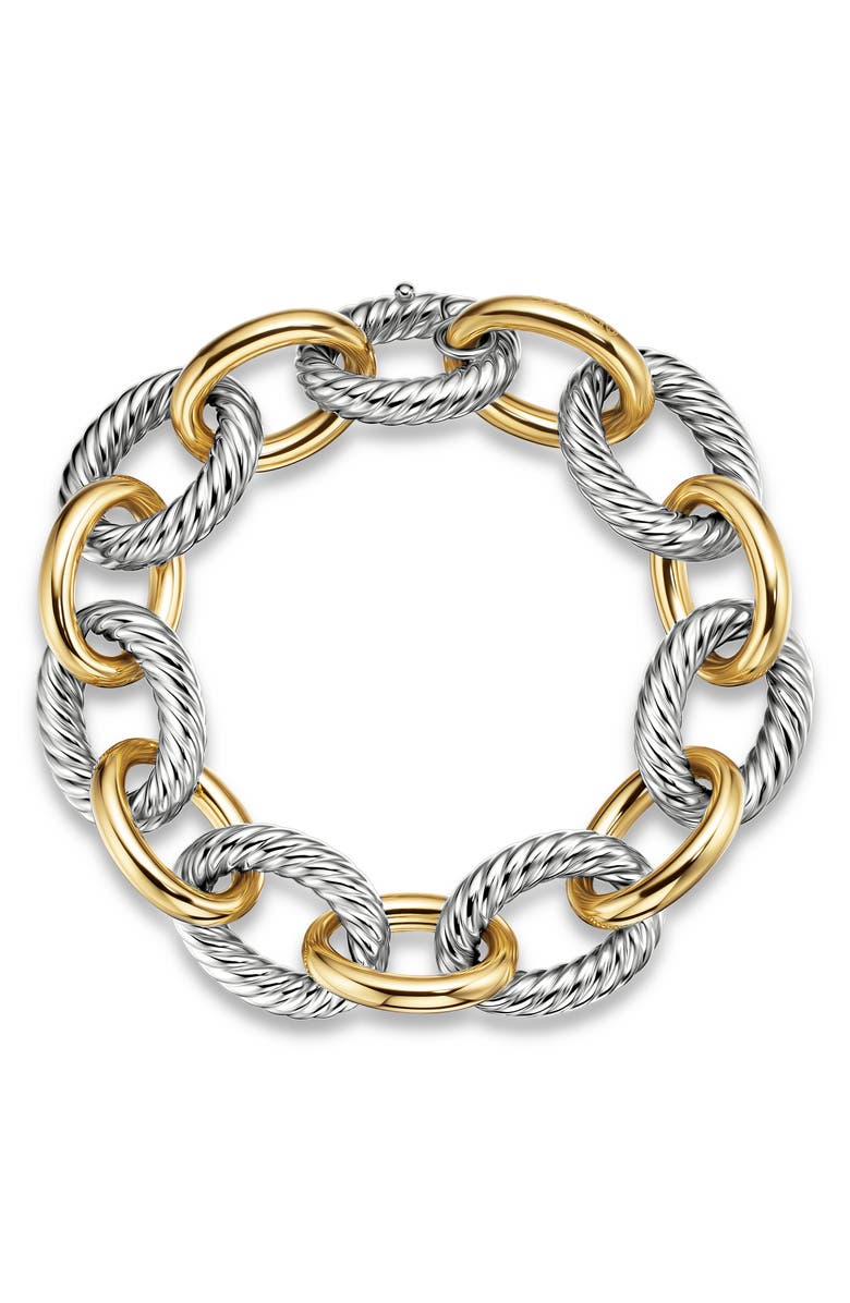 David Yurman Oval Extra Large Link Bracelet with Gold, Alternate, color,