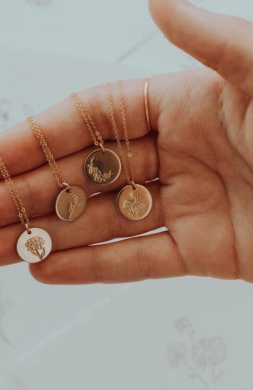 Made By Mary May Birth Flower Necklace In Silver