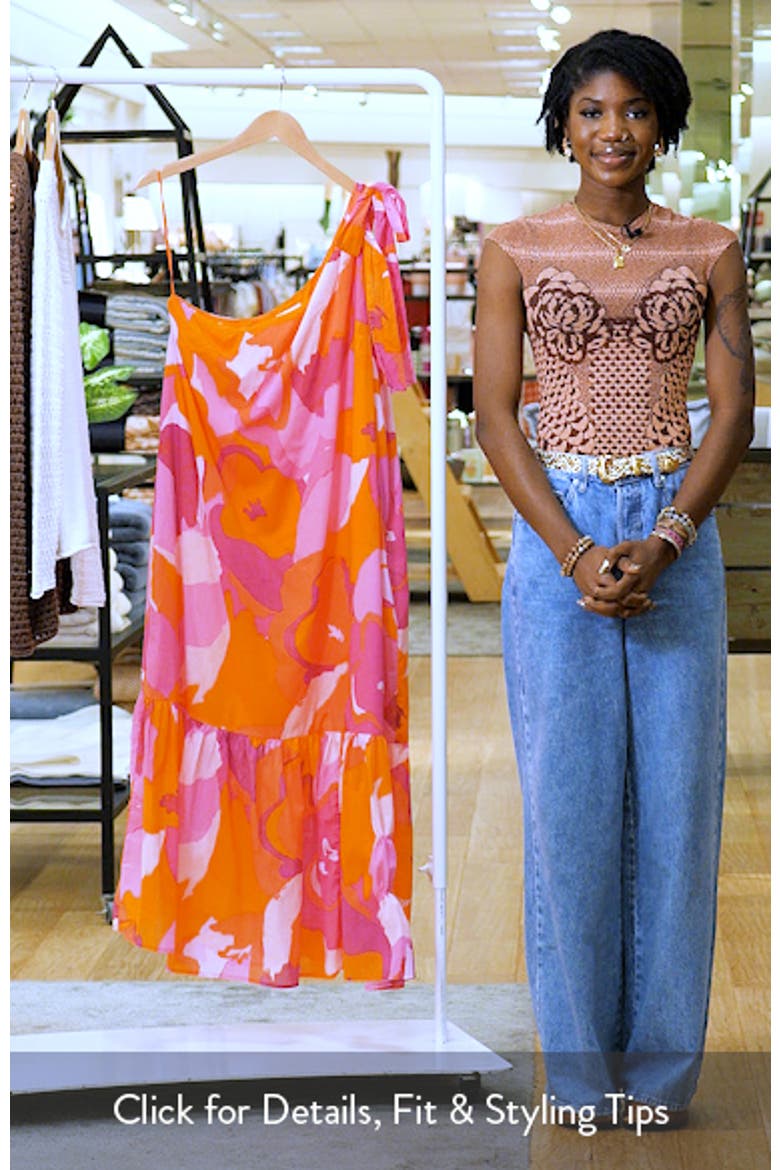 Floral One-Shoulder Cotton Dress video