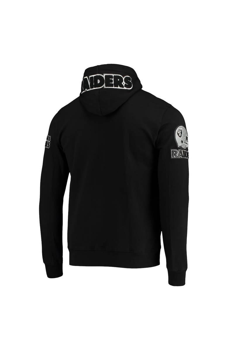 PRO STANDARD Men's Pro Standard Black Las Vegas Raiders 4-Hit Full-Zip Hoodie, Alternate, color, 
