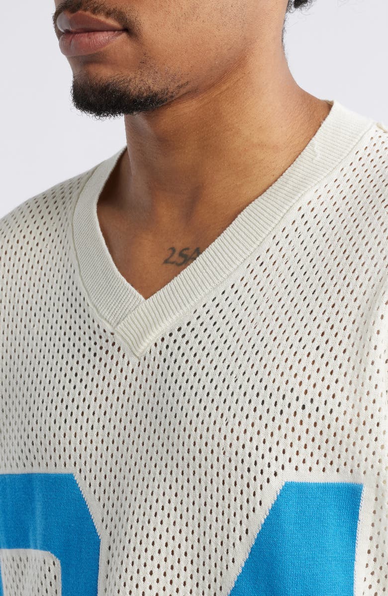 DIET STARTS MONDAY '84 Appliqué Mesh Cotton Graphic Jersey, Alternate, color, 