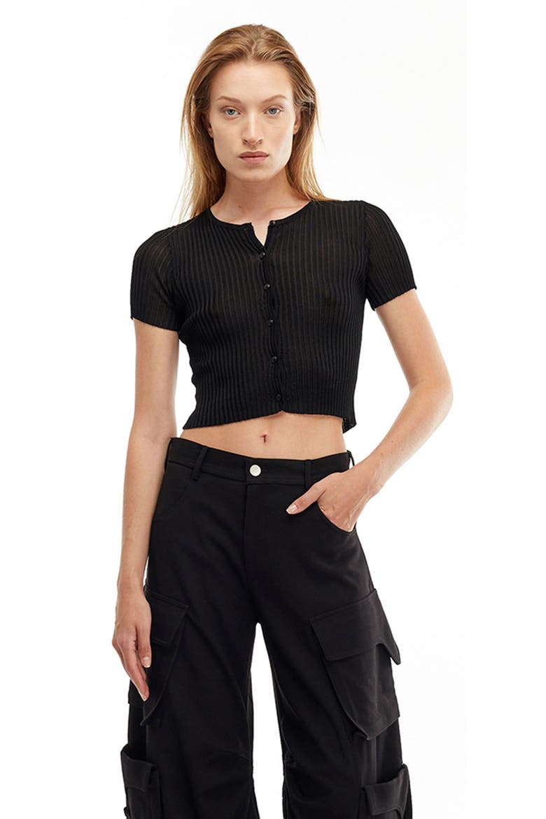 Eline Knit Top, Main, color, Black