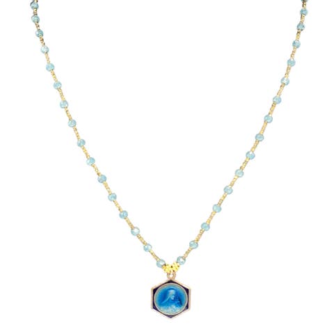 Vintage Blue Mary-3 Necklace