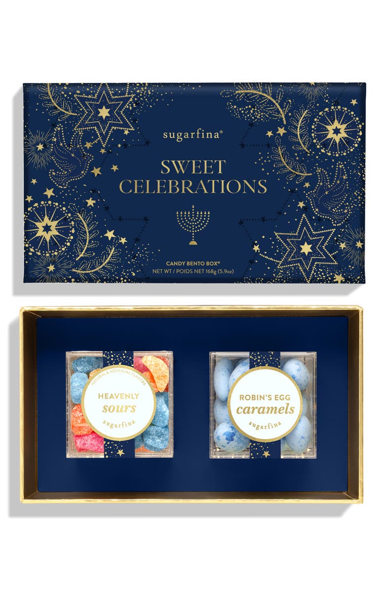 sugarfina Sweet Celebrations Candy Bento Box & Chocolate Bar Bundle, Alternate, color, 
