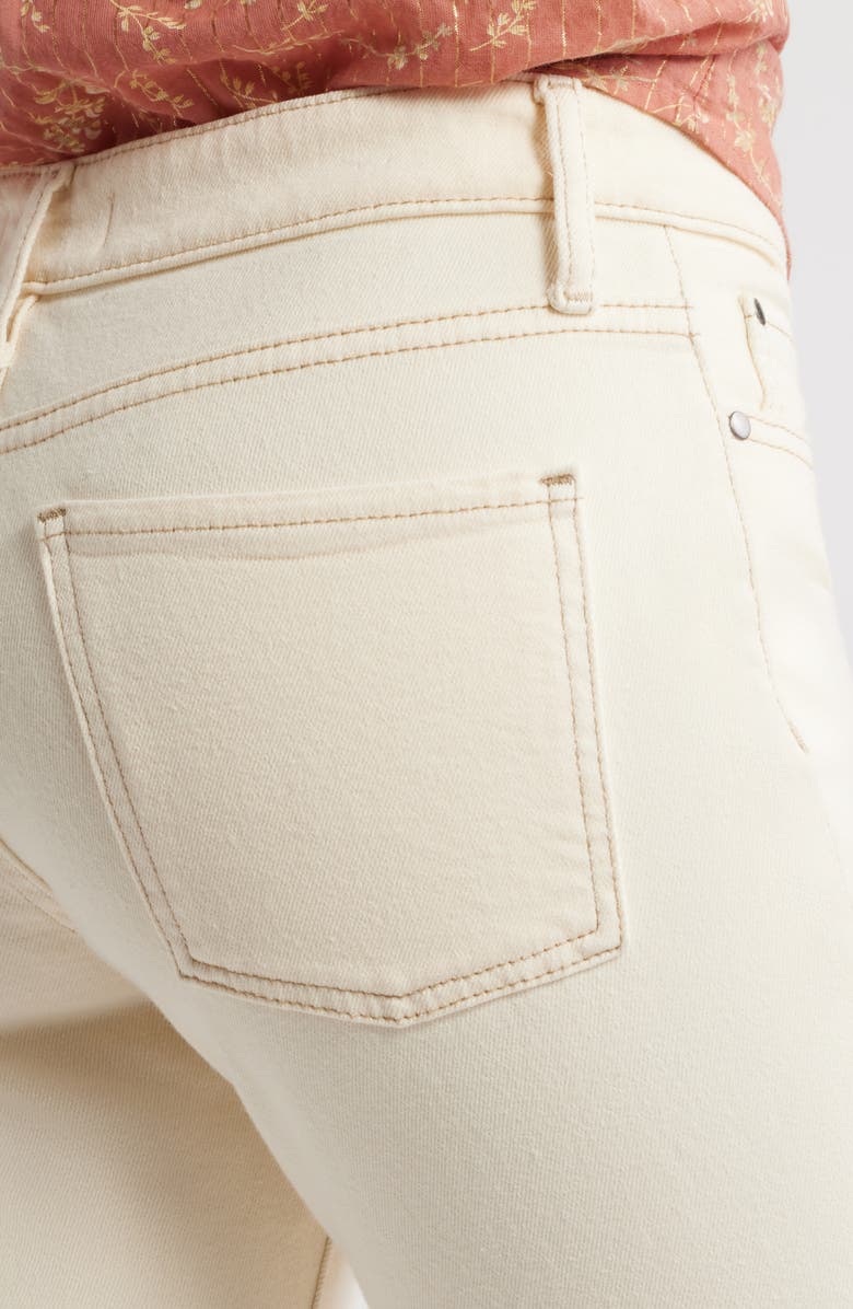 Treasure & Bond Frayed Mid Rise Kick Flare Jeans, Alternate, color, Ecru