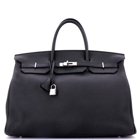 Birkin Handbag Black Togo with Palladium Hardware 40