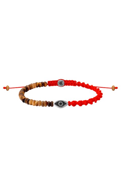 Awaken Courage Tiger's Eye Evil Eye Red String Bracelet