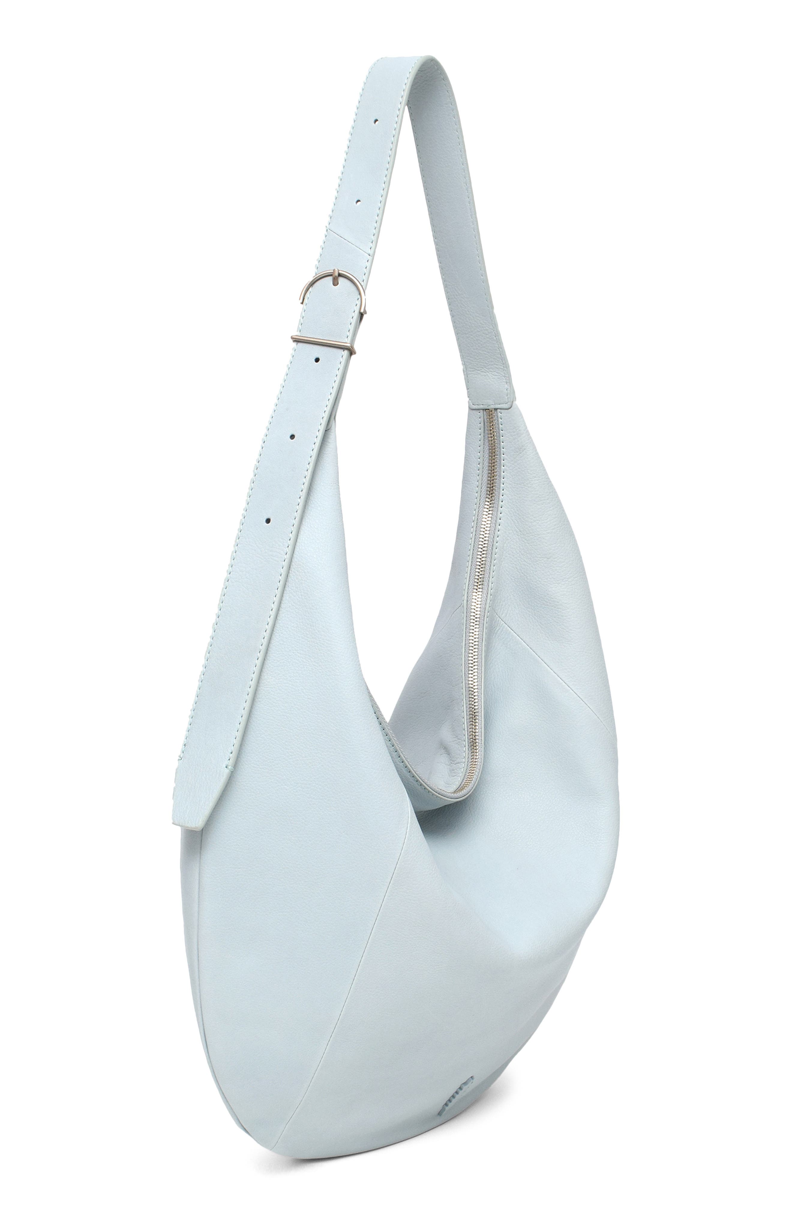 Wyatt Oversized Leather Hobo, Alternate, color, DUSTY BLUE