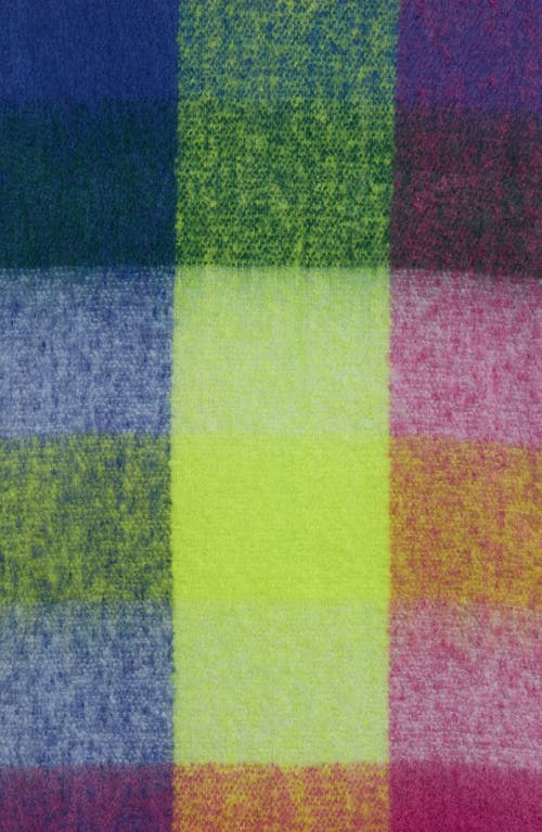Steve Madden Brushed Plaid Blanket Scarf In Multi