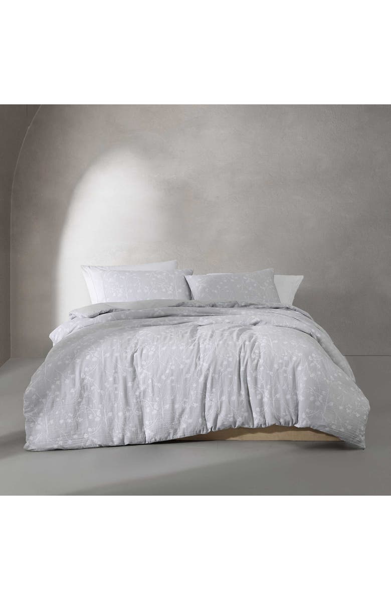Calvin Klein Umbra Floral Duvet Cover & Shams Set, Alternate, color, Light / Medium Grey