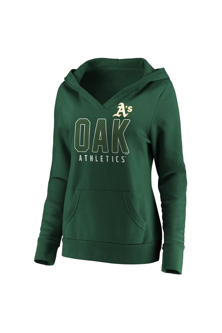 Women's Fanatics Branded Green Oakland Athletics Scoreboard V-Neck Pullover Hoodie, Alternate, color, Green