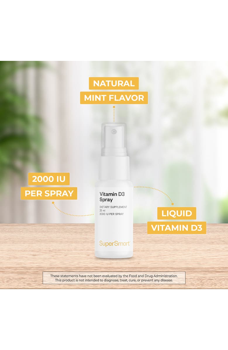 SuperSmart Vitamin D3 Spray 2000 IU, Alternate, color,