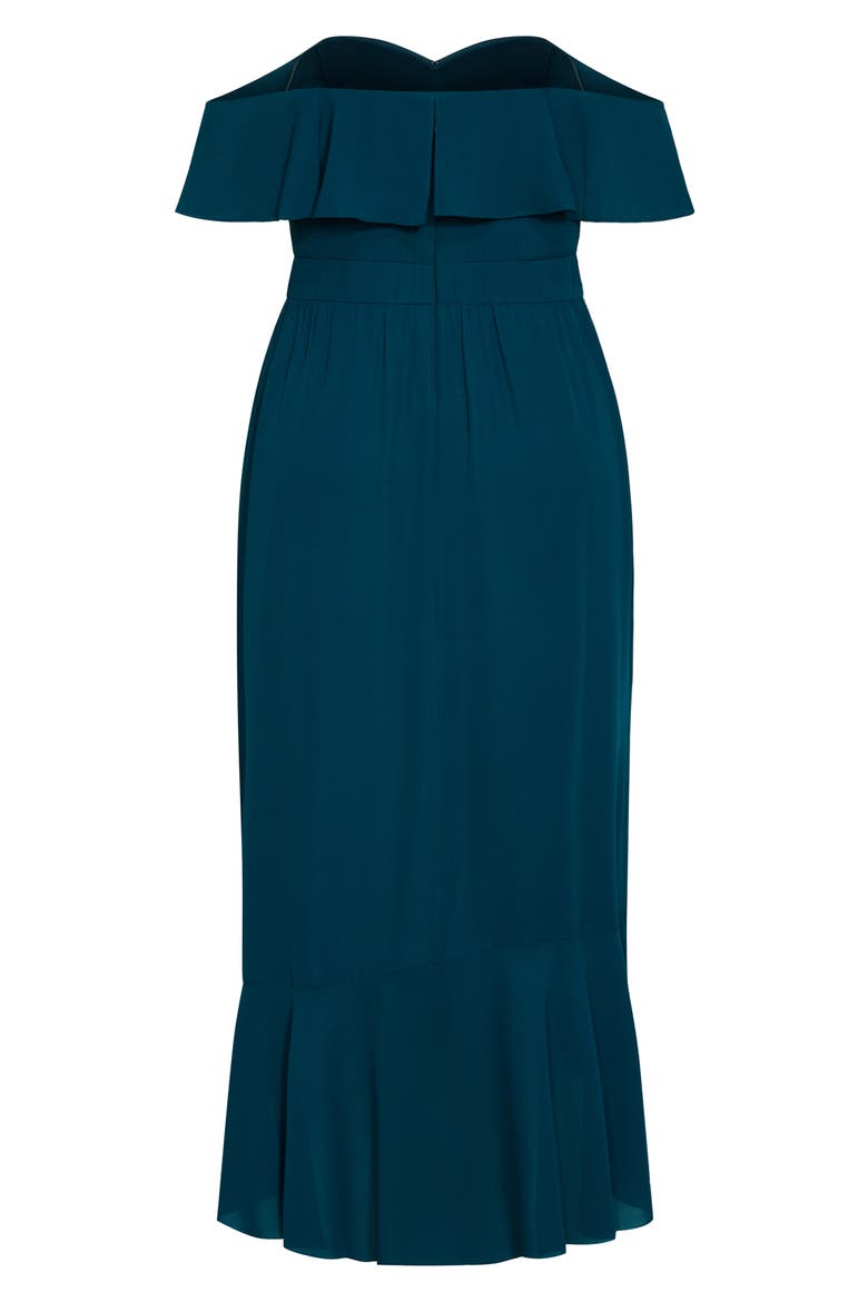 Remi Ruffle Maxi Dress, Alternate, color, EMERALD