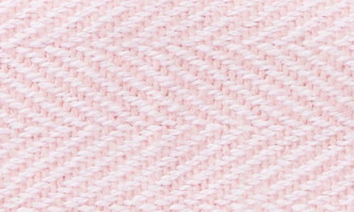 Sferra Celine Fringed Herringbone Cotton Throw In White/carnation