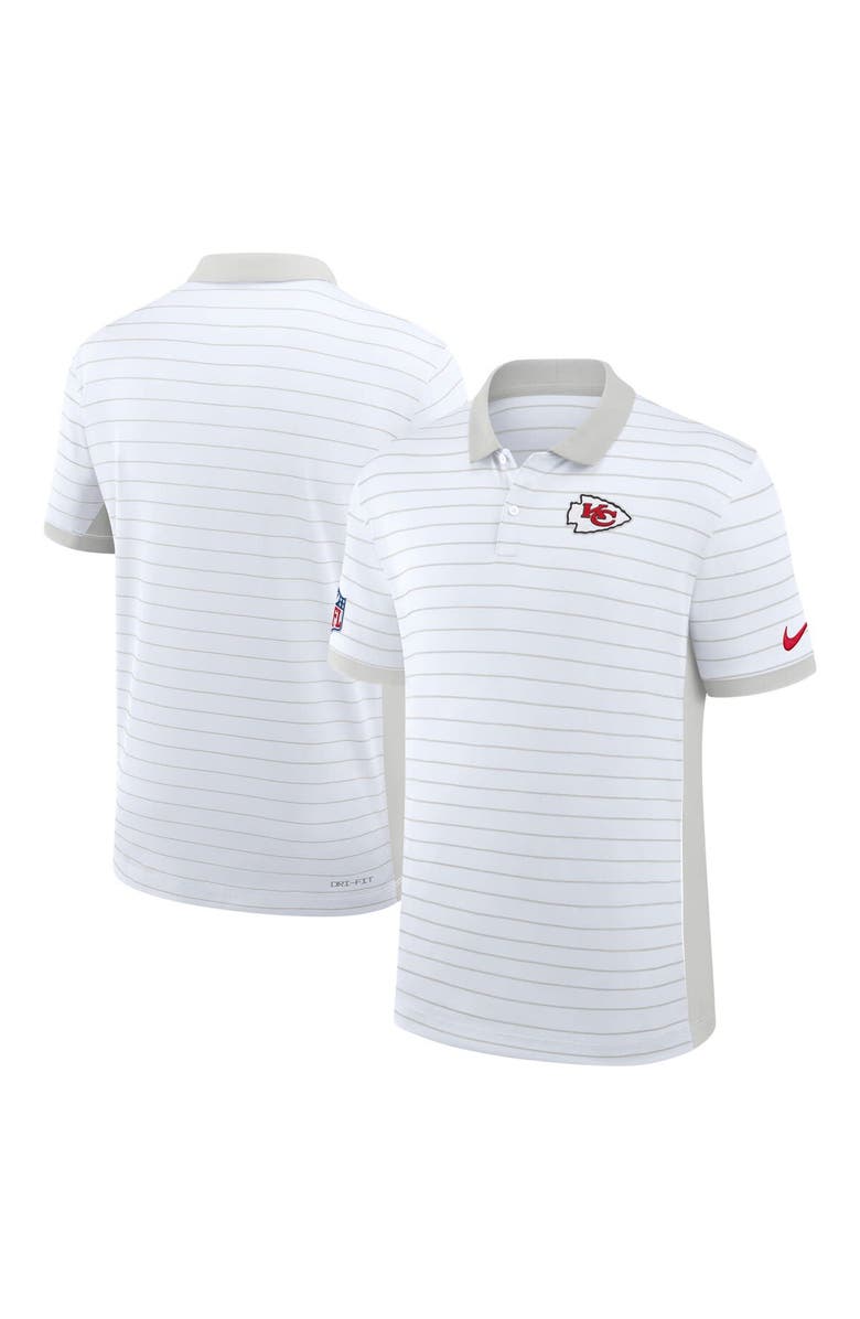 Nike Men's Nike White Kansas City Chiefs Sideline Victory Stripe Performance Polo, Main, color, White