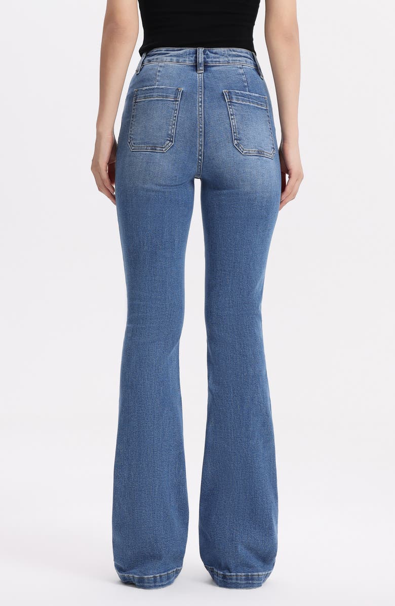 Bayeas Welt Pocket High Waist Bootcut Jeans, Alternate, color, Nova