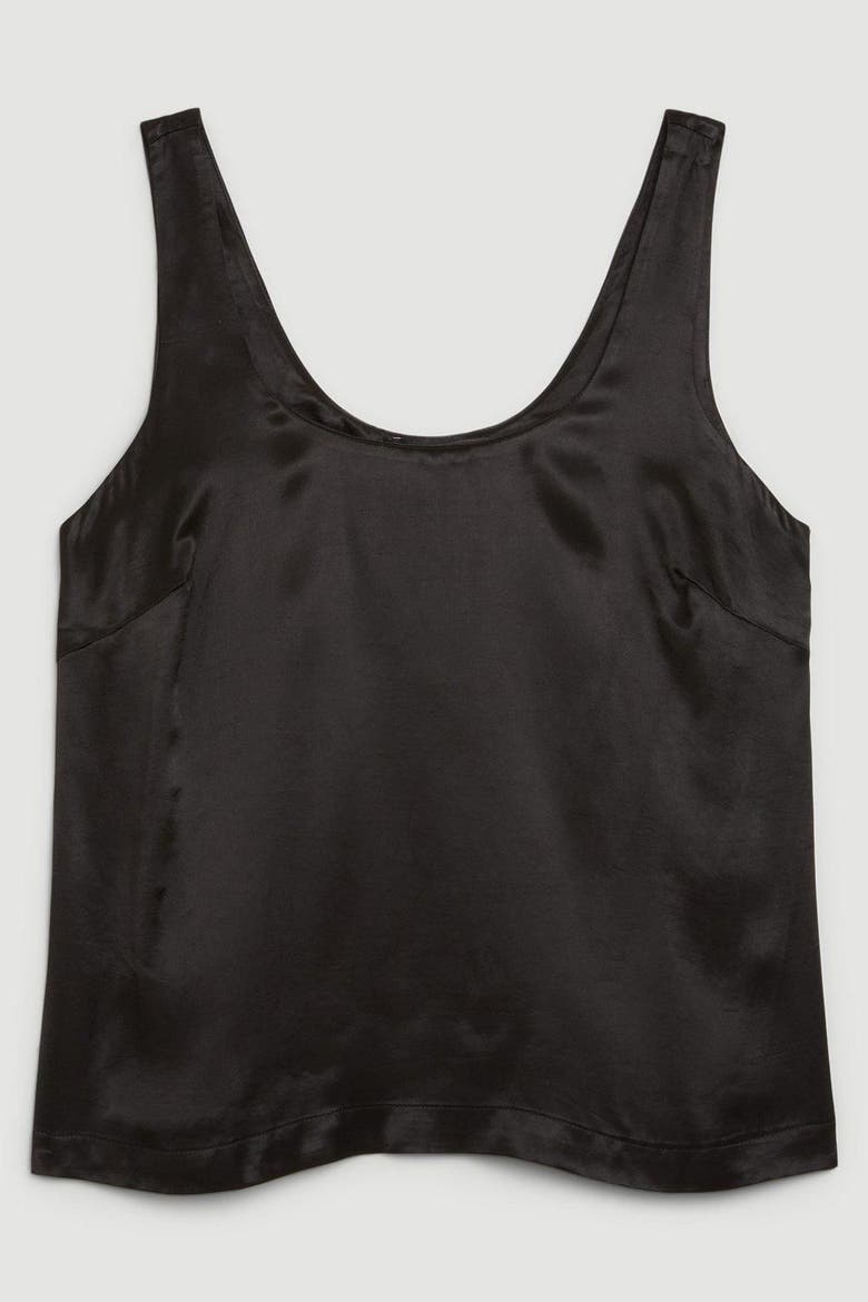 Satin Cami Top, Alternate, color, Black