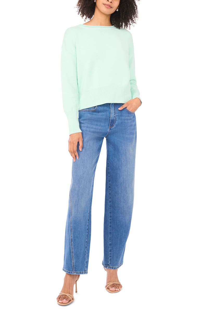 Vince Camuto Roll Neck Sweater, Alternate, color, Light Mint