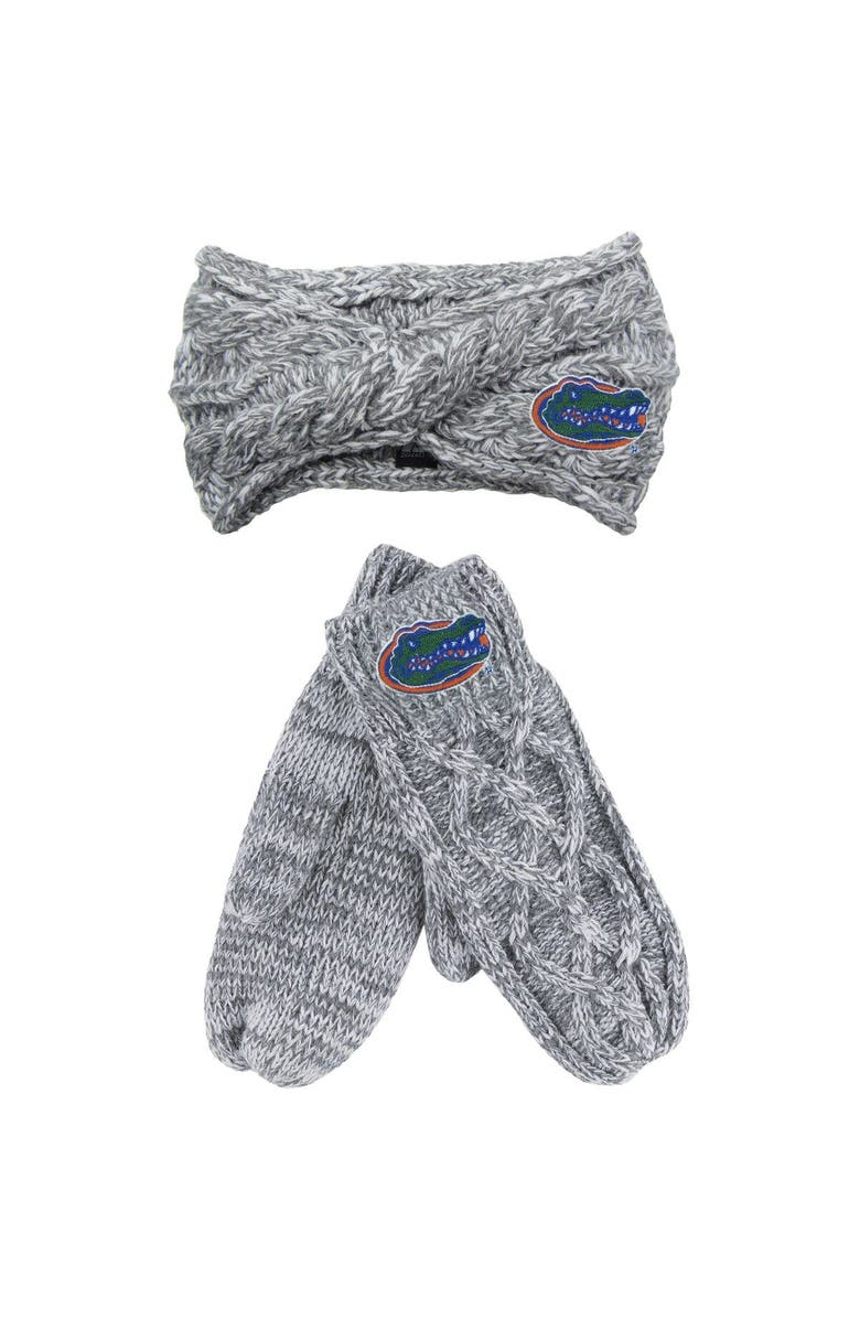 ZOOZATZ Gray Florida Gators Headband & Mittens Set, Main, color, Gray