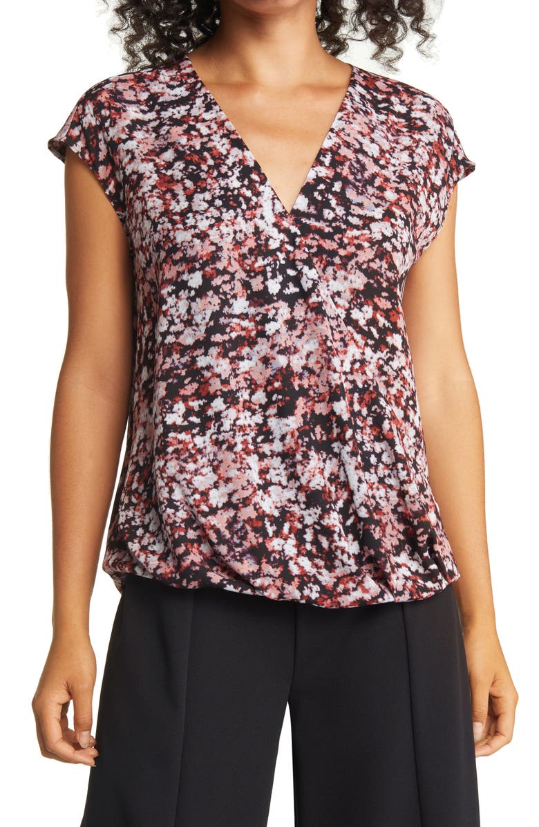 Halogen<sup>®</sup> Surplice Blouson Top, Main, color,