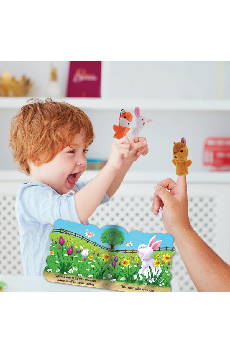 First Library Four Seasons 4 Diecut Board Books With Finger Puppets, Alternate, color, Multicolored