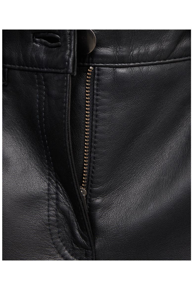 Straight Leg Leather Pants, Alternate, color, BLACK