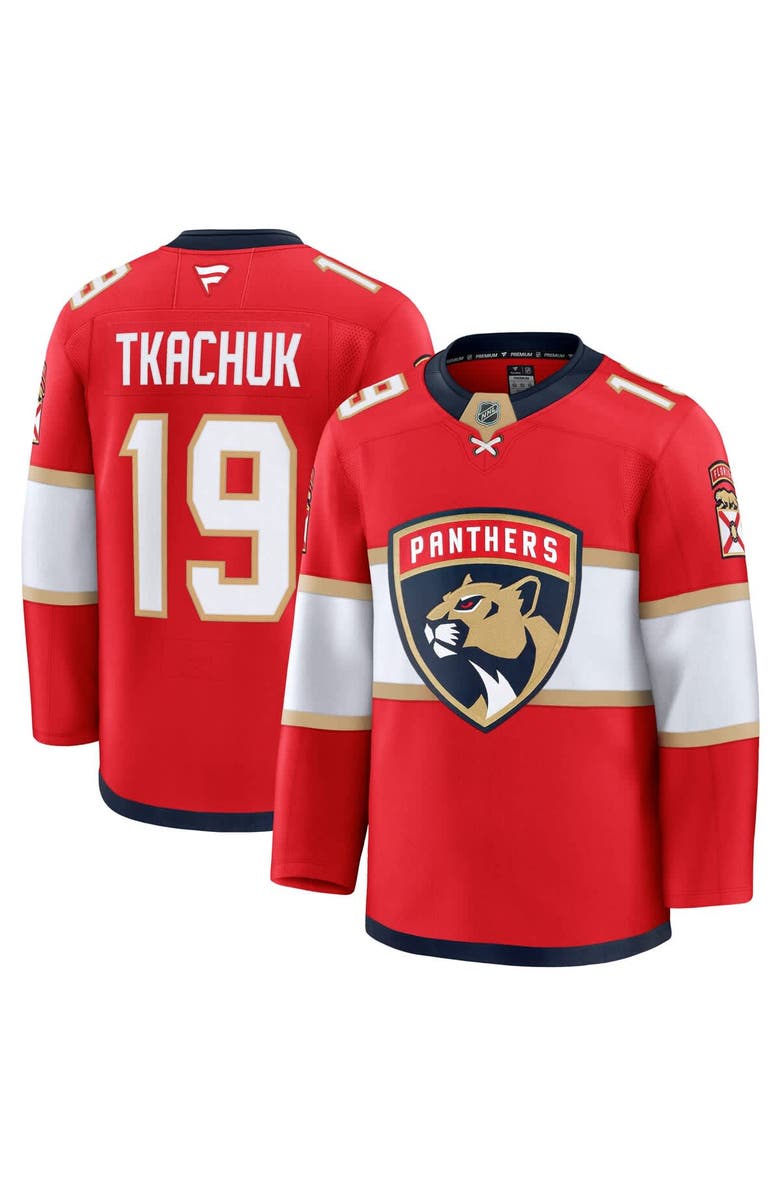 FANATICS Men's Fanatics Matthew Tkachuk Red Florida Panthers Home Premium Jersey, Main, color, 