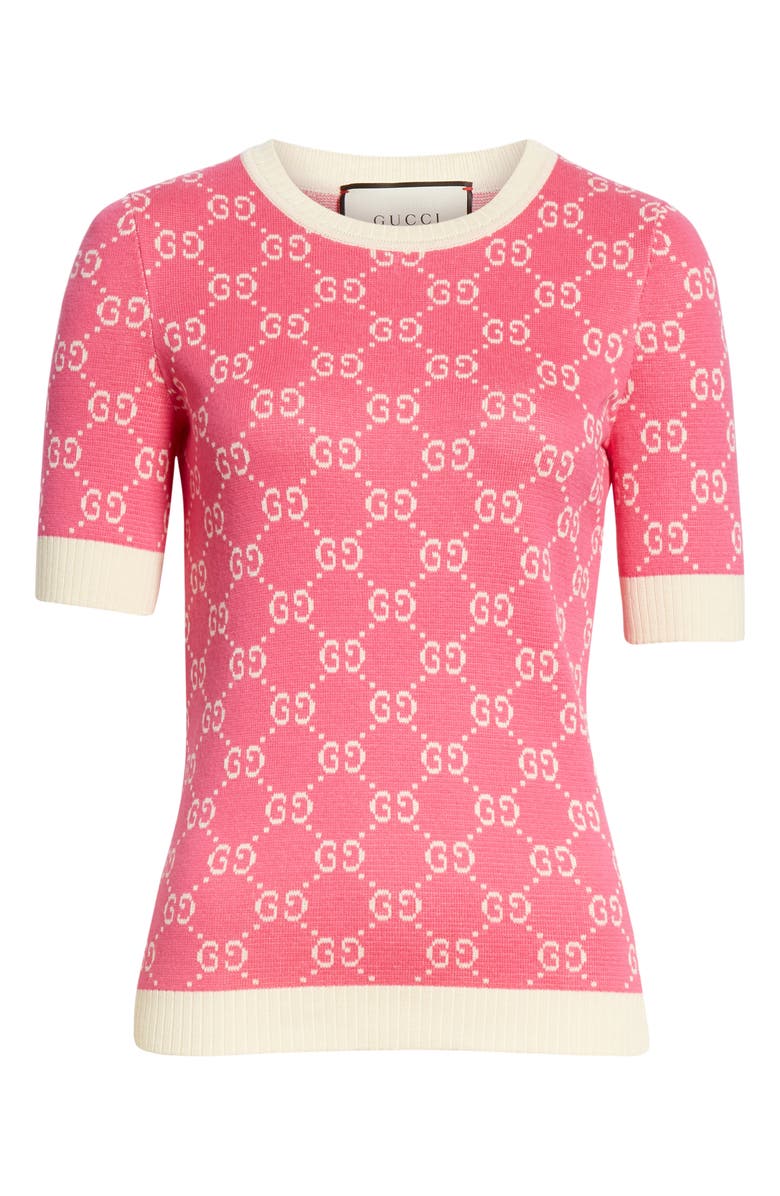 Gucci GG Jacquard Logo Sweater, Alternate, color, 