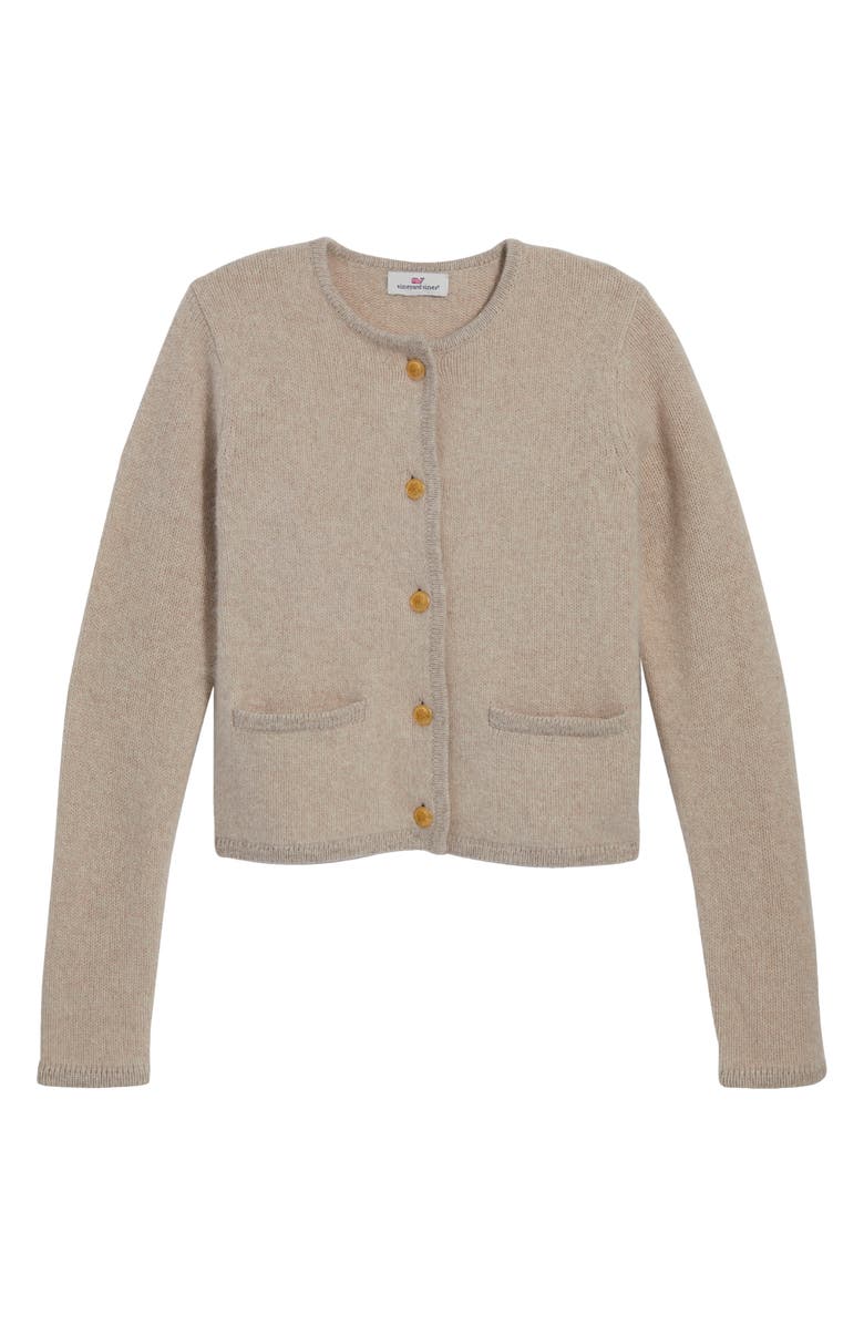 vineyard vines Merino Wool & Fox Hair Cardigan, Alternate, color, 