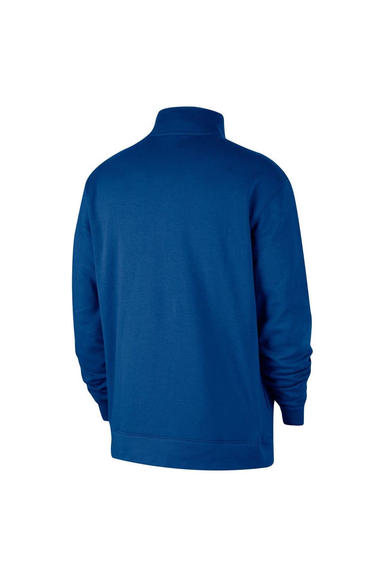 Men's Nike Blue Golden State Warriors Courtside Club Half-Zip Jacket, Alternate, color, Blue