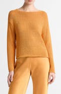 Vince Open Knit Boat Neck Sweater