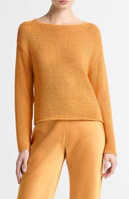 Vince Open Knit Boat Neck Sweater