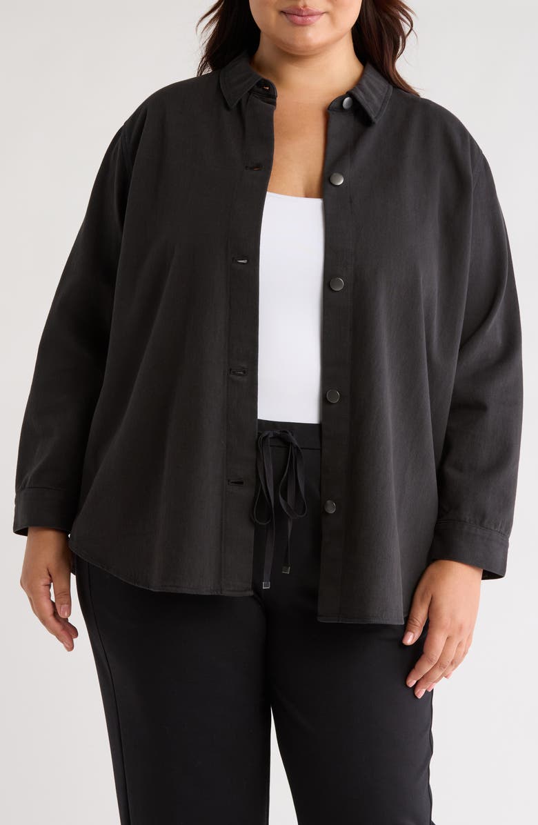 Eileen Fisher Classic Collar Organic Cotton Shirt Jacket, Main, color, 