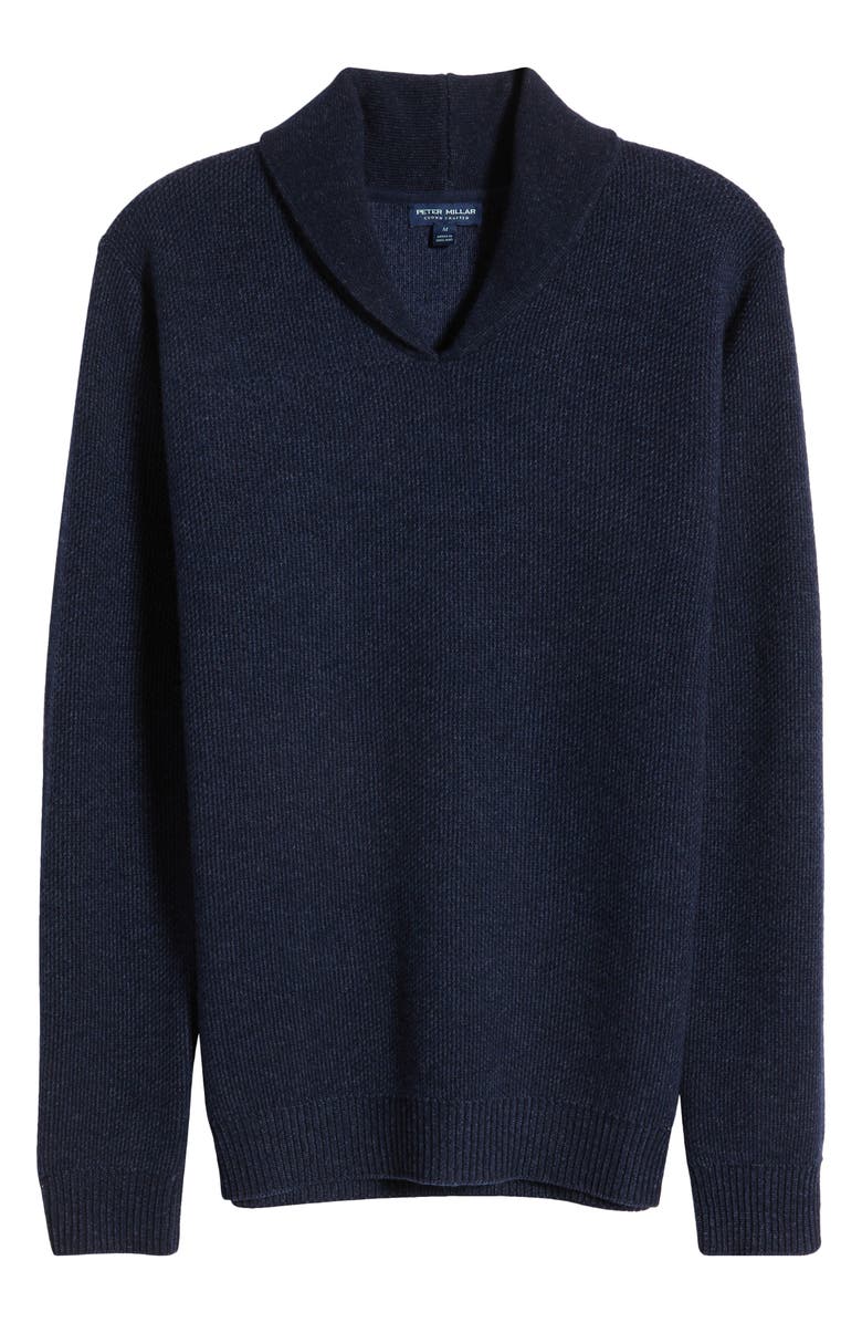 Peter Millar Corbet Shawl Collar Merino Wool Blend Sweater, Alternate, color, 