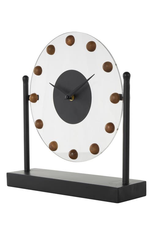 Vivian Lune Home Modern Black Metal Clock In Black
