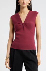Nordstrom Sleeveless Twist Front Sweater