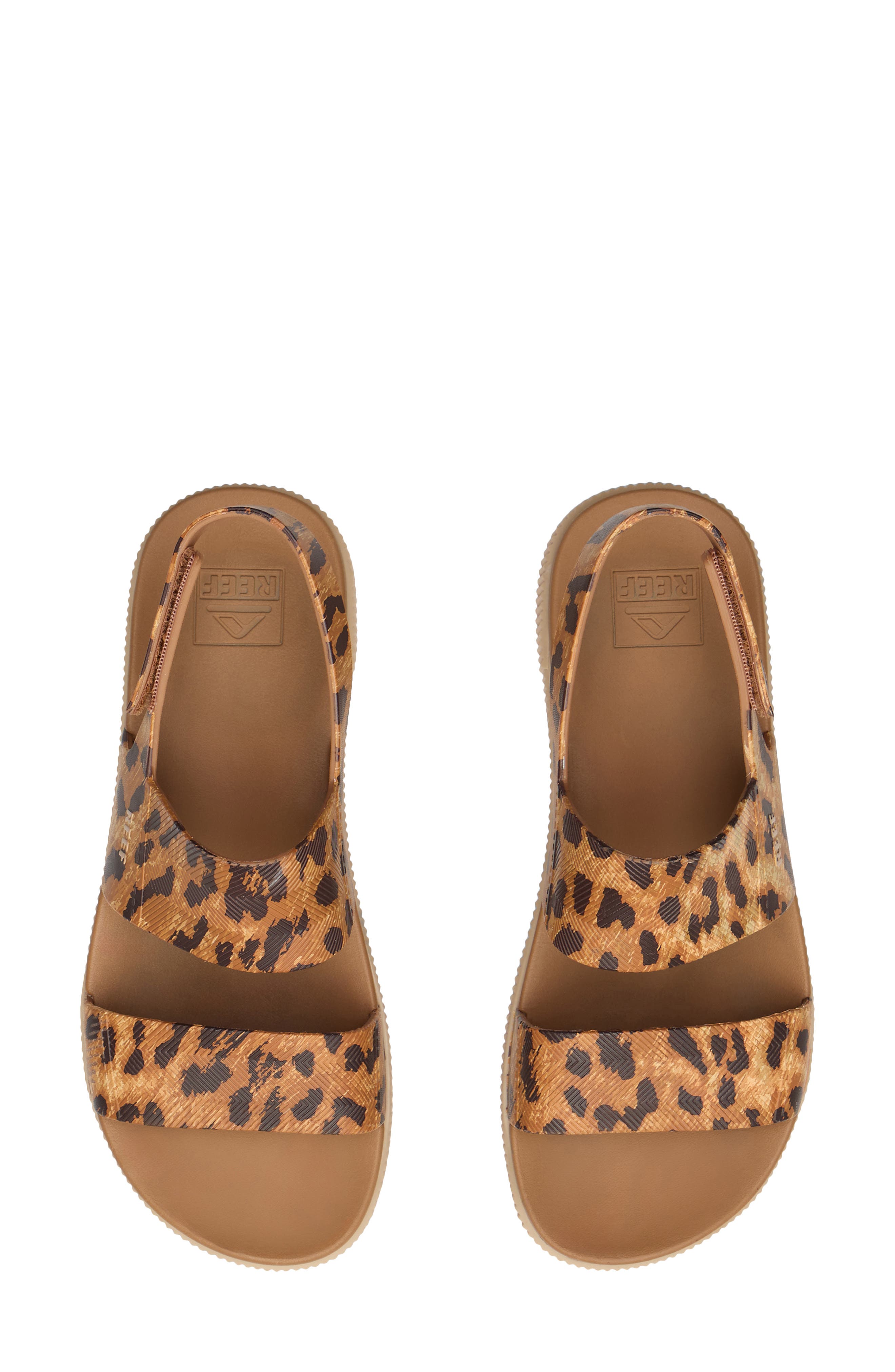 Reef Water Vista Waterproof Platform Slingback Sandal, Alternate, color, Leopard