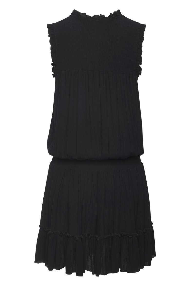 Ruffle Trim Dress, Alternate, color, Black