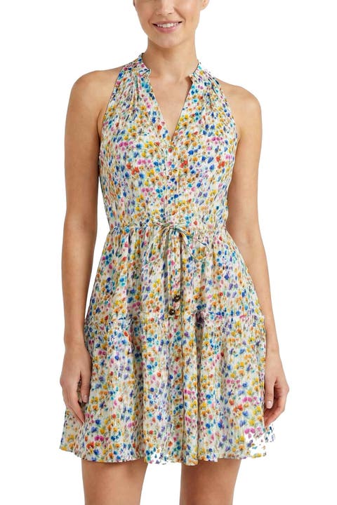 Charlotte Printed Button-Front Cotton Shirtdress