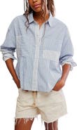 Free People Annie Striped Babydoll Shirt