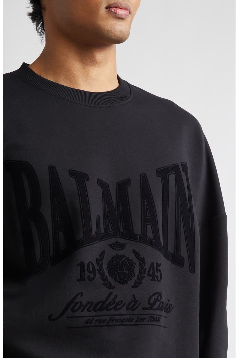 1945 Logo Graphic Sweatshirt, Alternate, color, BLACK/ BLACK