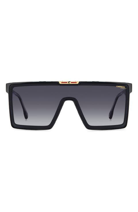 99mm Oversize Gradient Shield Sunglasses