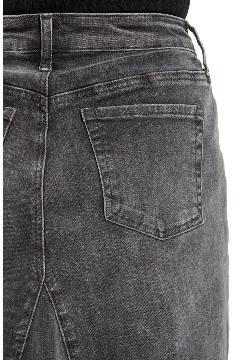 Long Denim Skirt, Alternate, color, GREY