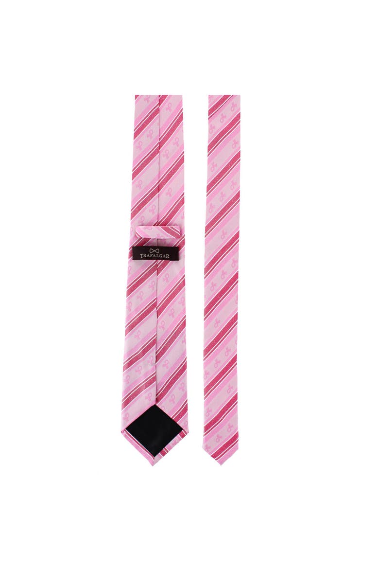 Breast Cancer Awareness Silk Necktie, Alternate, color, Pink