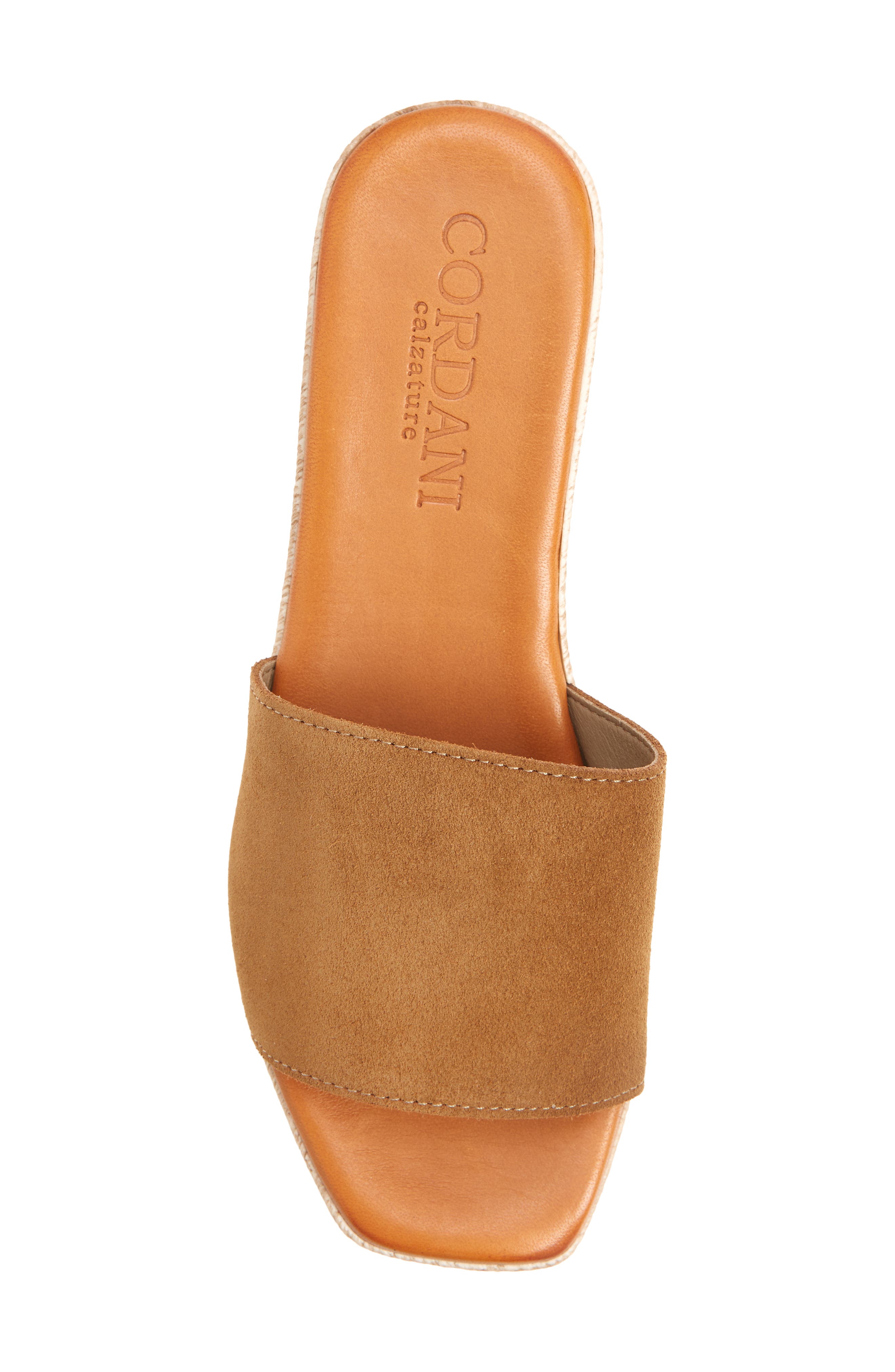 Bibi Espadrille Wedge Slide Sandal, Alternate, color, CUERO SUEDE