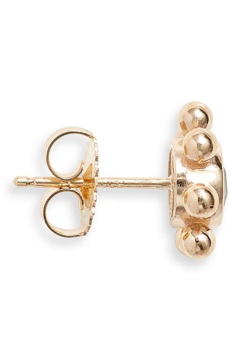 Dew Drop Marine Blue Topaz & 14K Gold Stud Earrings, Alternate, color, SWISS BLUE