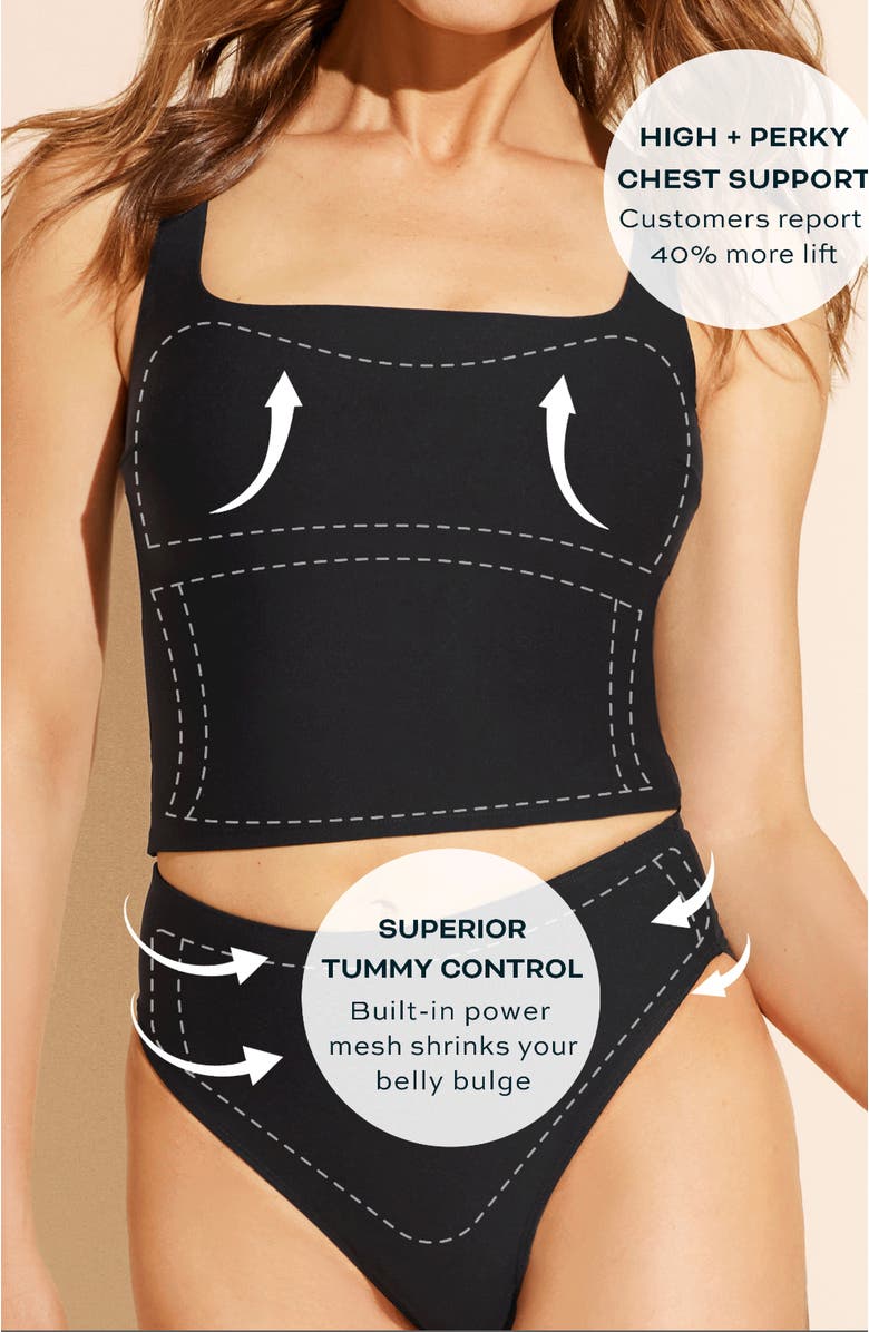 STYLEST DreamSculpt Tummy Control Bikini Bottom, Alternate, color, Caviar