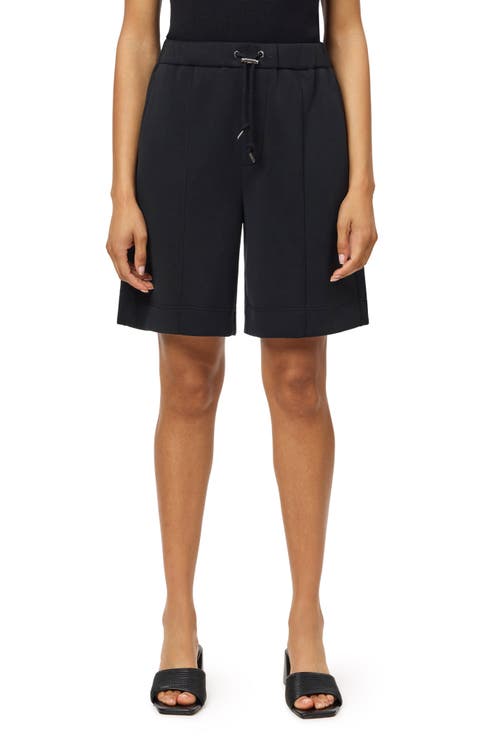 Pintuck Drawcord Scuba Shorts