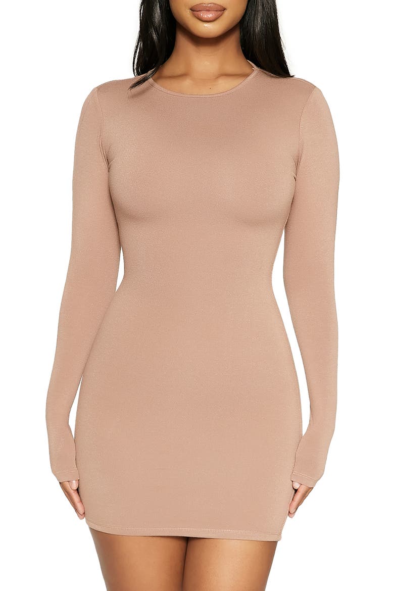 Got U in a Bind Long Sleeve Minidress, Main, color, COCO